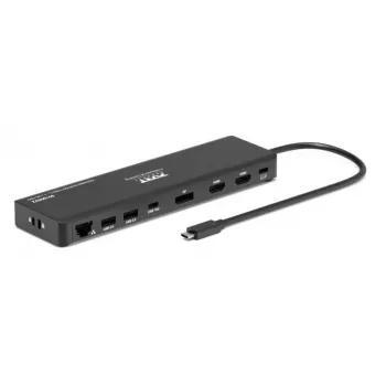 PORT Designs USB-C Docking Station 4K Pro V2, 100W PD, Must