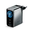 EVERACTIVE SC-670Q GaN 67W USB-C laadija 2x USB-C ja 1x USB-A, Quick Charge 4+, PD 3.0, must