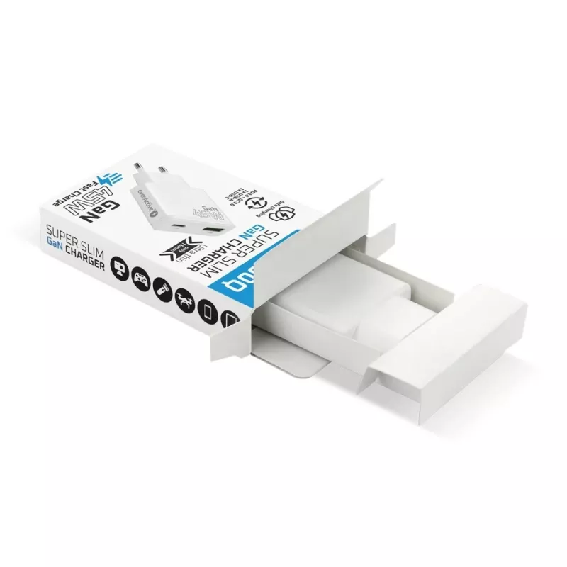 EVERACTIVE GaN QC3.0 45W USB-C seinadapter SC-460Q Valge