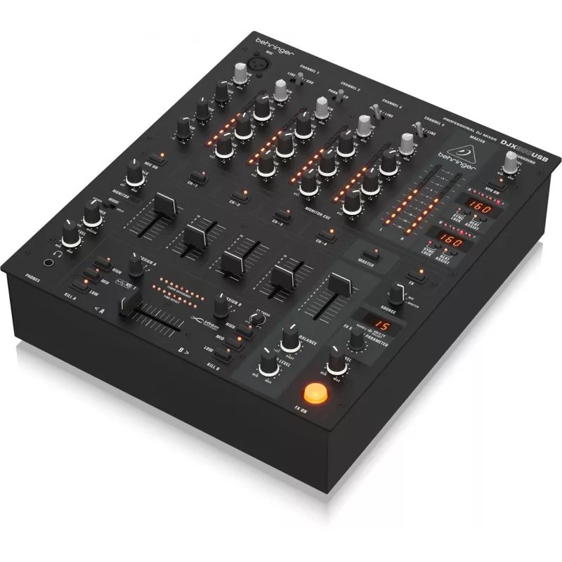 Behringer DJX900USB Professional 5-kanaliline DJ-mikser INFINIUM Contact-Free VCA-ristfaderiga, täiustatud digitaalsete efektide ja USB/heliliidesega