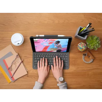 Logitech Slim Folio klaviatuurikorpus iPad 10.2-tollisele (7., 8., 9. põlvkond) - Graphite - QWERTY UK English
