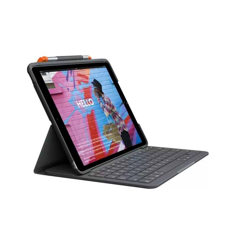 Logitech Slim Folio klaviatuurikorpus iPad 10.2-tollisele (7., 8., 9. põlvkond) - Graphite - QWERTY UK English