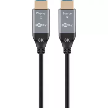 Goobay 76274 Active Optical HDMI-kaabel (AOC) 8K/60Hz 48 Gbit/s 10m Must/Hall
