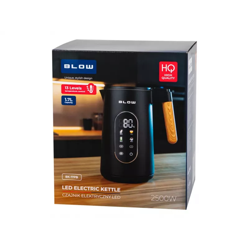 BLOW Musta värvi veekeetja ekraaniga BK-17PB 2500W