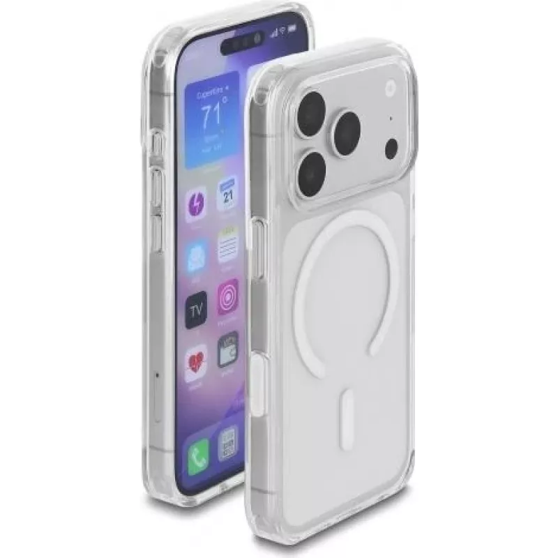 Delock Protective Case for iPhone 17 Pro Compatible with MagSafe Transparent-White (81643)