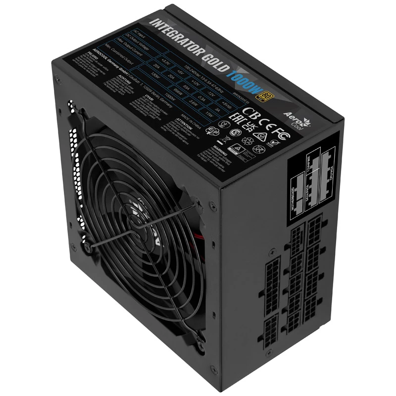 Aerocool Integrator Gold 1000W Power Supply Unit ATX Black
