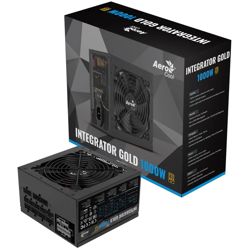 Aerocool Integrator Gold 1000W Power Supply Unit ATX Black