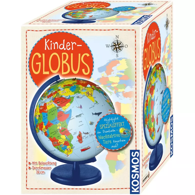 KOSMOS Kinder-Globus õppekatsekomplekt - Geograafia ja maateaduse gloobus lastele vanuses 8-12 aastat