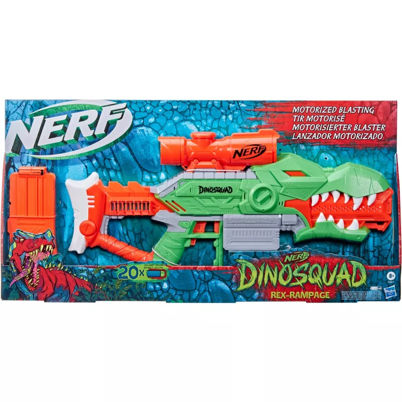 HASBRO Nerf DinoSquad Rex-Rampage Motoriseeritud Noolepüss - Roheline/Oranž