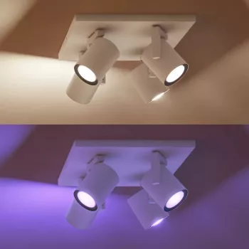 Philips Hue White and Color Ambiance Argenta 4-Spot Ceiling Spotlight White 4x4.2W