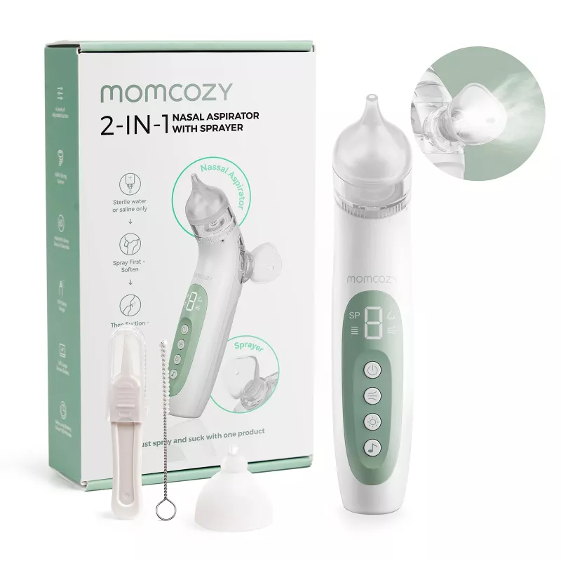 Momcozy BN007 BreezyClear 2-in-1 Soolalahuse Pihusti ja Imemisega Elektriline Ninaaspiraator