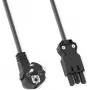 Bachmann Spiraalkaabel H05VV-F 3G1.5mm² Pikkus 1,0m Must CEE 7/7 Schuko pistik lahtise otsaga (BM0010708)