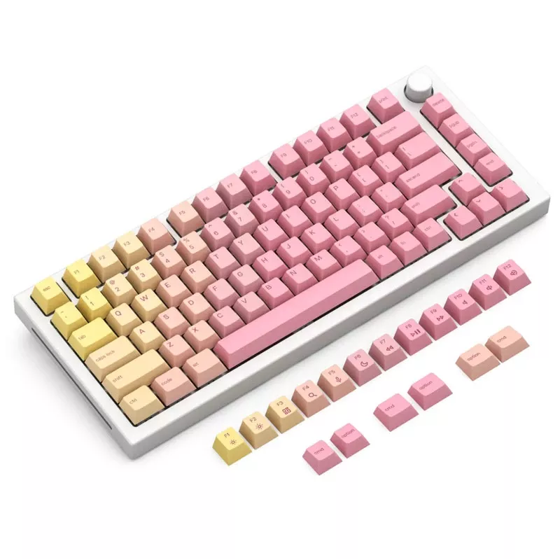 Glorious GPBT Keycaps - Pink Grapefruit (114 klahvi, Cherry profiil, PBT, sublimatsioontrükk)
