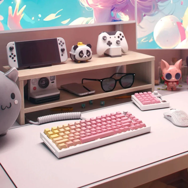 Glorious GPBT Keycaps - Pink Grapefruit (114 klahvi, Cherry profiil, PBT, sublimatsioontrükk)