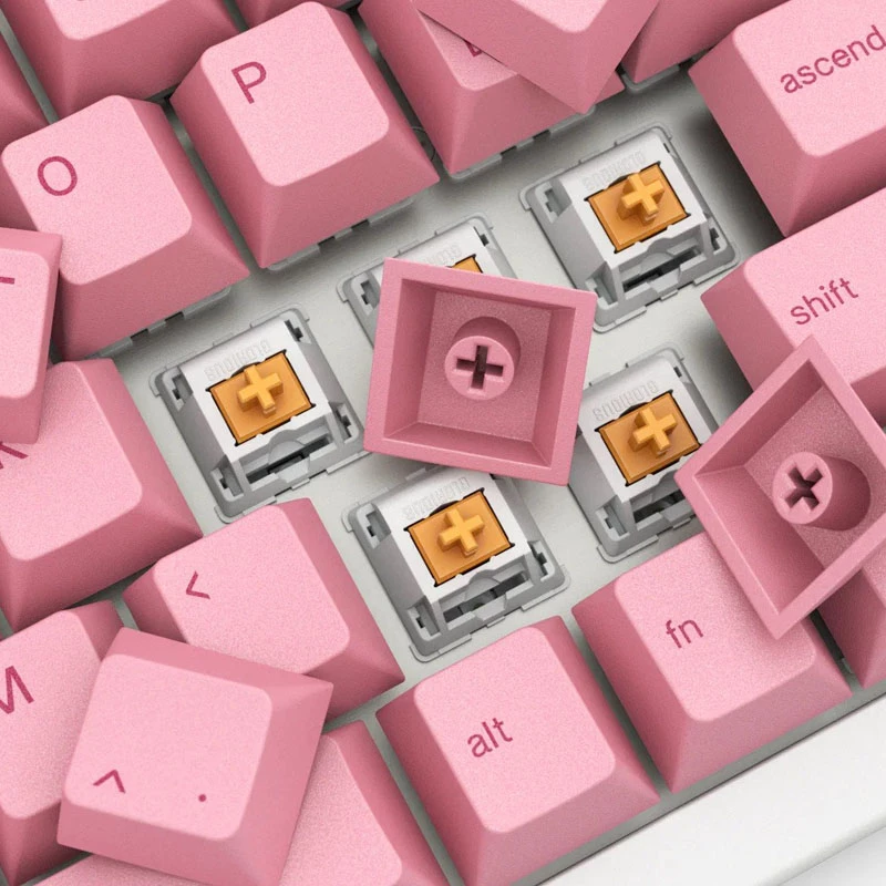 Glorious GPBT Keycaps - Pink Grapefruit (114 klahvi, Cherry profiil, PBT, sublimatsioontrükk)