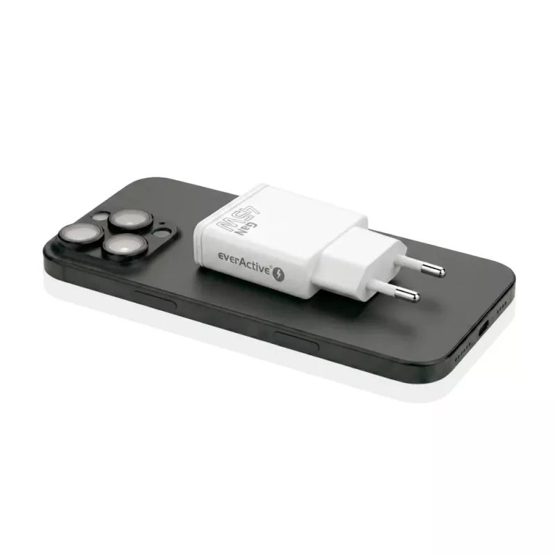 EVERACTIVE GaN 45W USB-C Laadija QC3.0 SC-465Q Valge