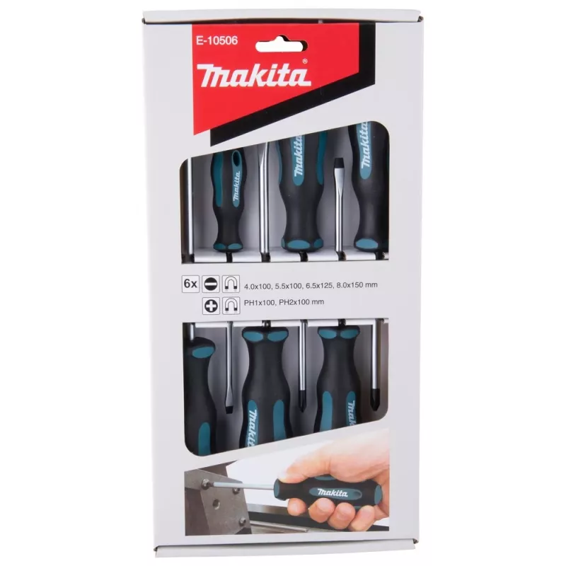 Makita E-10506 47-osaline kruvikeeraja otsikute komplekt magnetilise otsikuhoidjaga