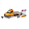 BRUDER MB Sprinter Municipal valgus- ja helimooduliga, oranž, mõõtkavas 1:16