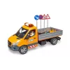 BRUDER MB Sprinter Municipal valgus- ja helimooduliga, oranž, mõõtkavas 1:16