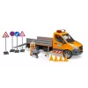 BRUDER MB Sprinter Municipal valgus- ja helimooduliga, oranž, mõõtkavas 1:16