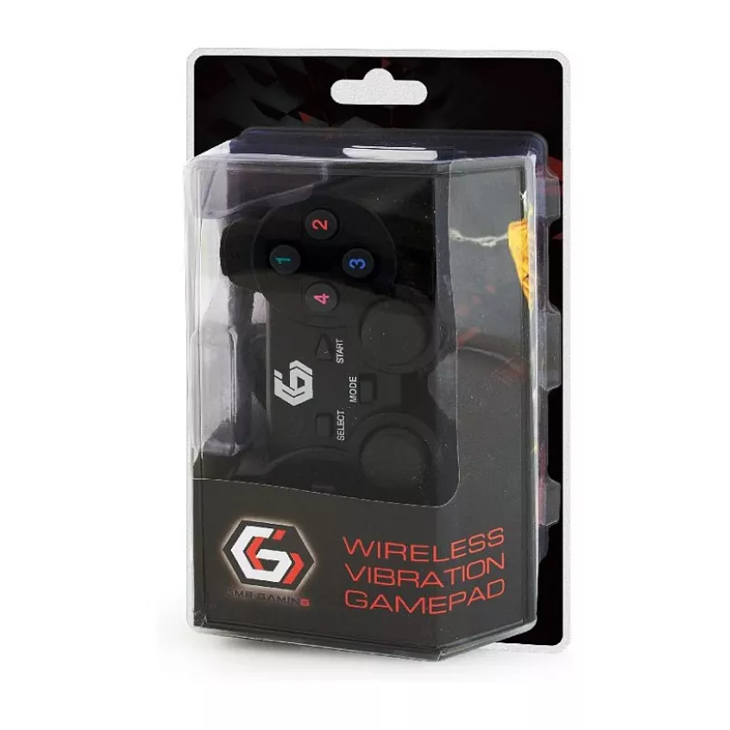 GEMBIRD JPD-WDV-01 Wireless Gamepad for PS2/PS3/PC - 12 Buttons - 2.4 GHz - Black