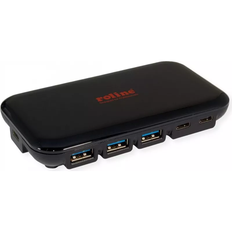 ROLINE USB 3.2 Gen 1 Hub 7-Port 4x USB-A + 3x USB-C Type-C kaabliga