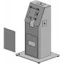 Ergonomic Solutions Mini Kiosk koos alusplaadiga lauale paigaldamiseks - must