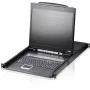 ATEN CL1308N LCD KVM-konsool 8-pordilise KVM-lülitiga - 19 inch LCD, PS/2 ja USB, VGA, 1280x1024, must, 1U riiulisse paigaldatav