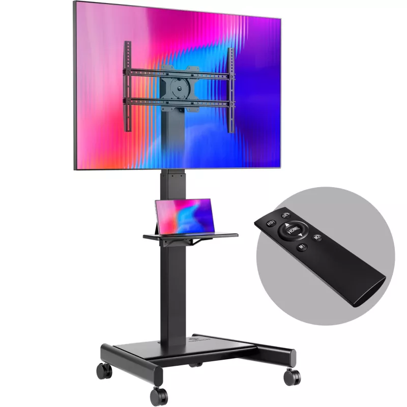ONKRON TS1552E-B TV mobiilne alus 43-75-tollistele ekraanidele, must