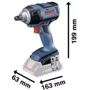Bosch Professional GDS 18V-300 Akulöökmutterkeeraja 18 V, 300 Nm, 1/2 inch nelikantajam, harjadeta, ainult seade (06019D8200)