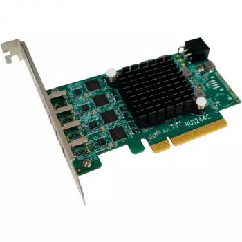 HighPoint RocketU 1244C USB 3.2 Gen 2x2 PCIe 3.0 x4 Host Adapter Card with 4 USB-C Ports