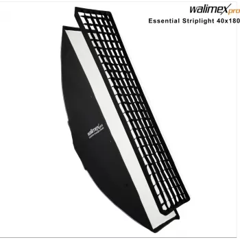 Walimex Pro Essential Striplight Softbox 40x180 cm koos võre, Bowens adapteri ja transpordikotiga