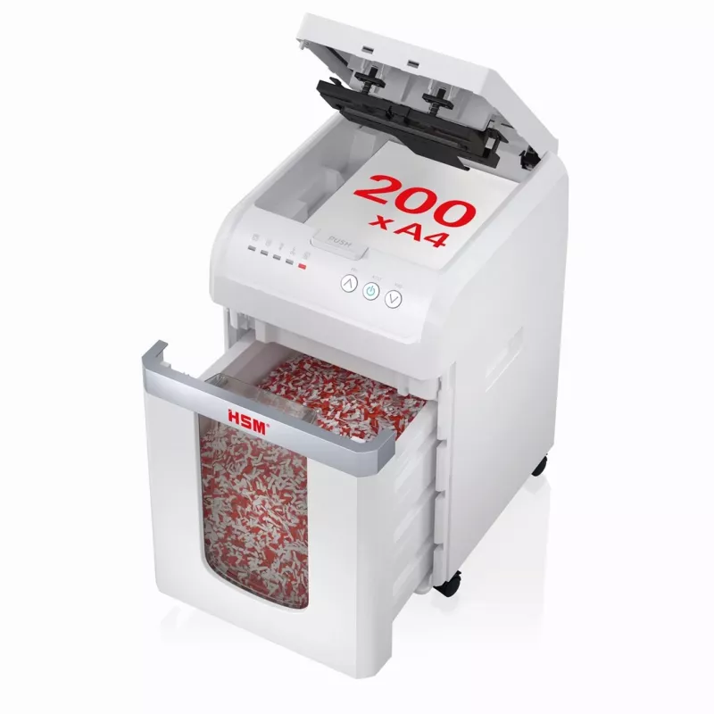 HSM Autofeed X200 paberipurustaja automaatse sööturiga, 30 L, P-4, 4 x 12 mm