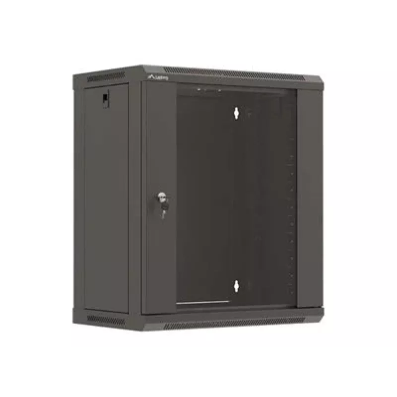 LANBERG WF03-5312-10B 19 inch seinakapp 12U 540x350 lamepakendis klaasuksega must