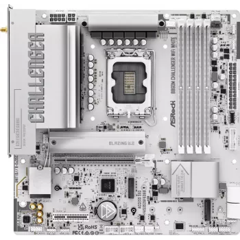 ASRock B860M Challenger WiFi White LGA1851 Micro-ATX DDR5 emaplaat