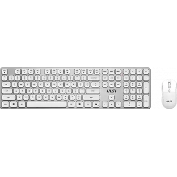 MSI FORGE K210 traadita klaviatuuri-hiire komplekt valge DE QWERTZ laetav