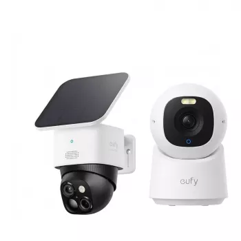 eufy SoloCam S340 + Indoor Cam E30 Valvekaamerate Komplekt 3K/4K Solar PTZ