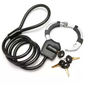 Master Lock Street Cuff võtmega kaabellukk - must - 1000 mm - 8 mm