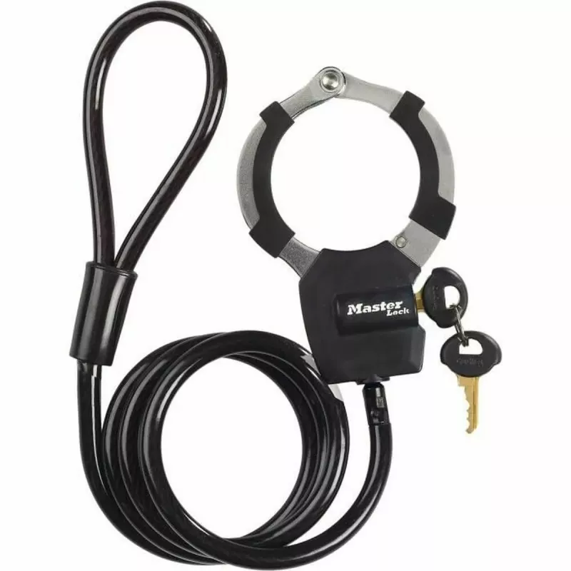 Master Lock Street Cuff võtmega kaabellukk - must - 1000 mm - 8 mm