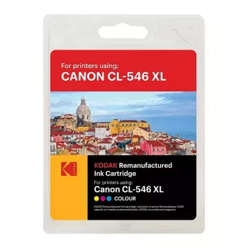 KODAK Canon CL-546XL Tri-Colour Ink Cartridge – High Yield 16.5ml, 300 Pages – Compatible with Canon PIXMA MG2450, MG2550, MG2950, MG3050, MX495, iP2850, TS3150, TS3151, TR4550