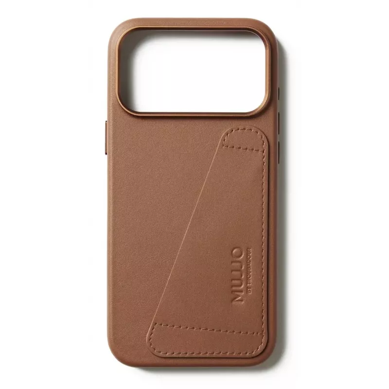 Mujjo rahakotiga nahkümbris iPhone 17 Pro Maxile, MagSafe ühilduv, Tan