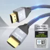 Wozinsky HDMI 2.1 kaabel 8K 60Hz 48Gbps / 4K 120Hz / 2K 144Hz 2m hõbedane (WHDMI-20)