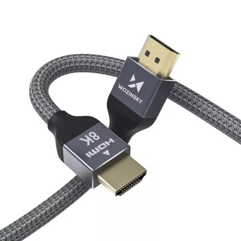 Wozinsky HDMI 2.1 kaabel 8K 60Hz 48Gbps / 4K 120Hz / 2K 144Hz 2m hõbedane (WHDMI-20)