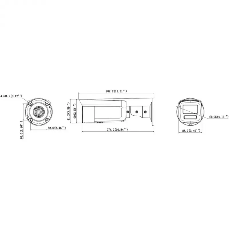 Hikvision DS-2CD2T46G3-4IZY(2.8/4mm)(BLACK) 4MP AcuSense IP-kaamera, mootoriga varifokaal, must