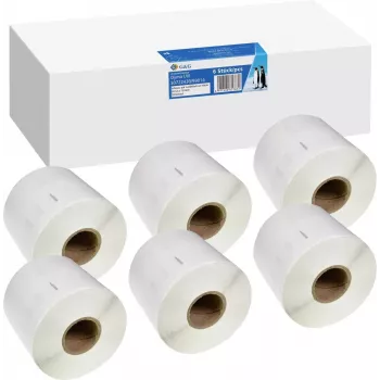 G&G Ühilduvad Aadressisildid DYMO 99014, S0722430 jaoks - 54 x 101 mm, Otsetermo, Valge, Püsiv Liim, 1320 Silti (1 Rull)
