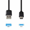 Emporia DATA-TC-GNG-B USB-A to USB-C kaabel 1 m must