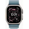 Apple Watch Ultra 3 GPS + Cellular 49mm Natural Titanium Case with Blue/Bright Blue Trail Loop - M/L