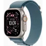 Apple Watch Ultra 3 GPS + Cellular 49mm Natural Titanium Case with Blue/Bright Blue Trail Loop - M/L