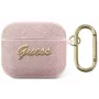 Guess GUA3SASMP Saffiano Script Metal Collection kaitseümbris Apple AirPods 3. põlvkonnale, roosa