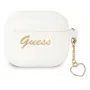 Guess GUA3LSCHSH AirPods 3 Cover White Silicone Charm Heart Collection